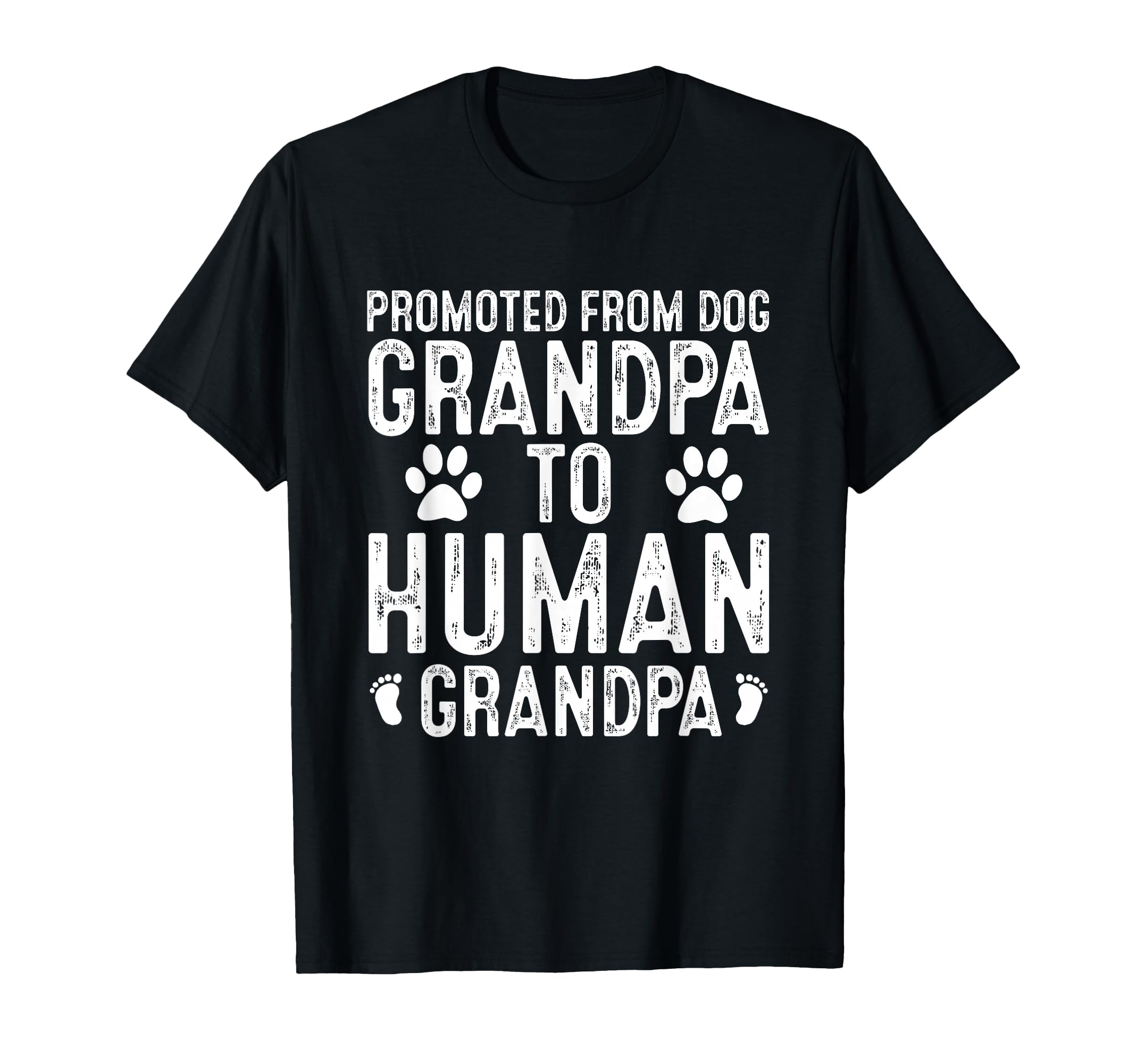 Funny New Grandpa Promoted From Dog T-Shirt - Minimalist Print Men Women - T-Shirt, Sweatshirt, Hoodie