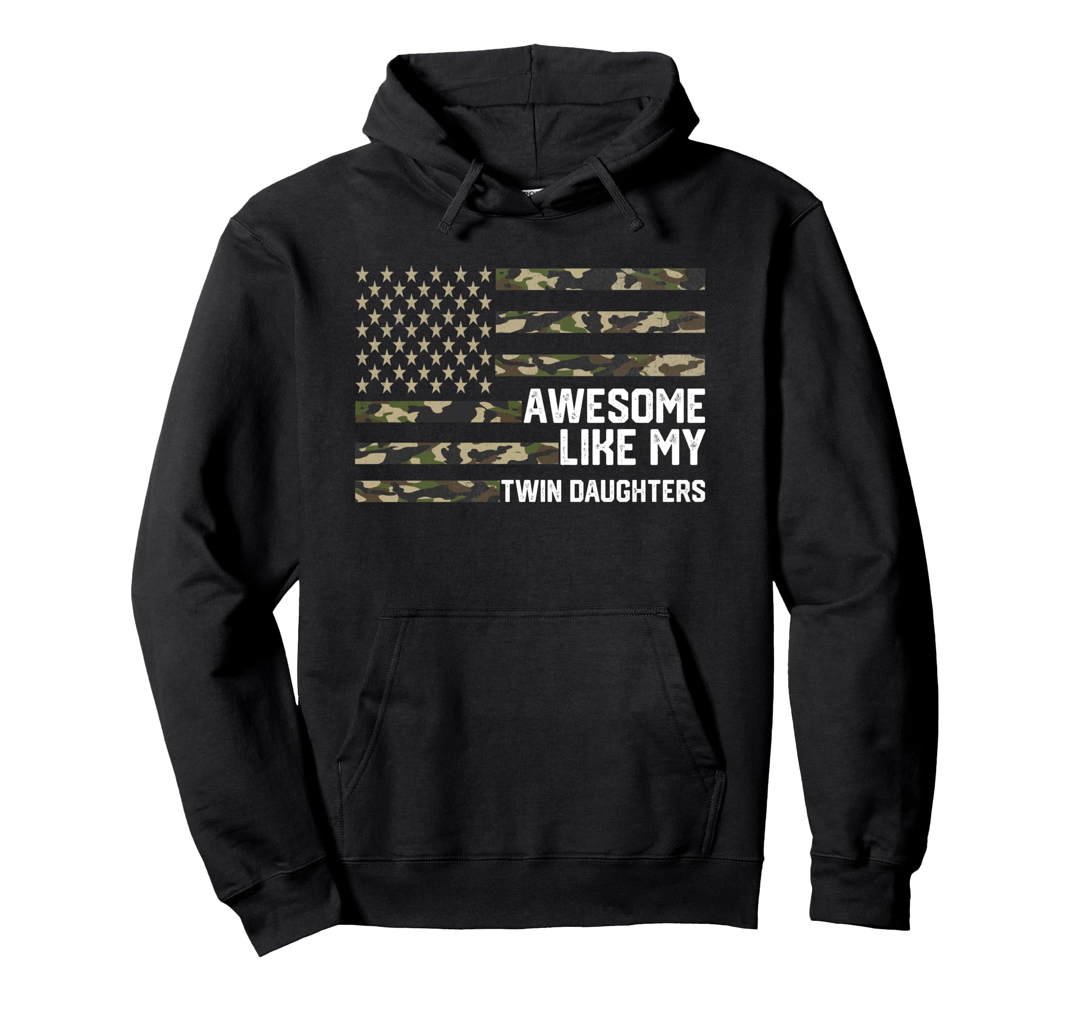 Awesome Like My Twin Daughters Fathers Hoodie - Trendy Graphic for Adults - T-Shirt, Sweatshirt, Hoodie