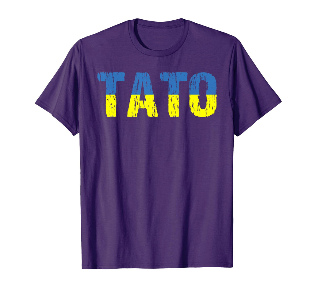 Ukrainian Tato Dad Ukraine Flag T-Shirt - Fun Novelty Design for Adults - T-Shirt, Sweatshirt, Hoodie