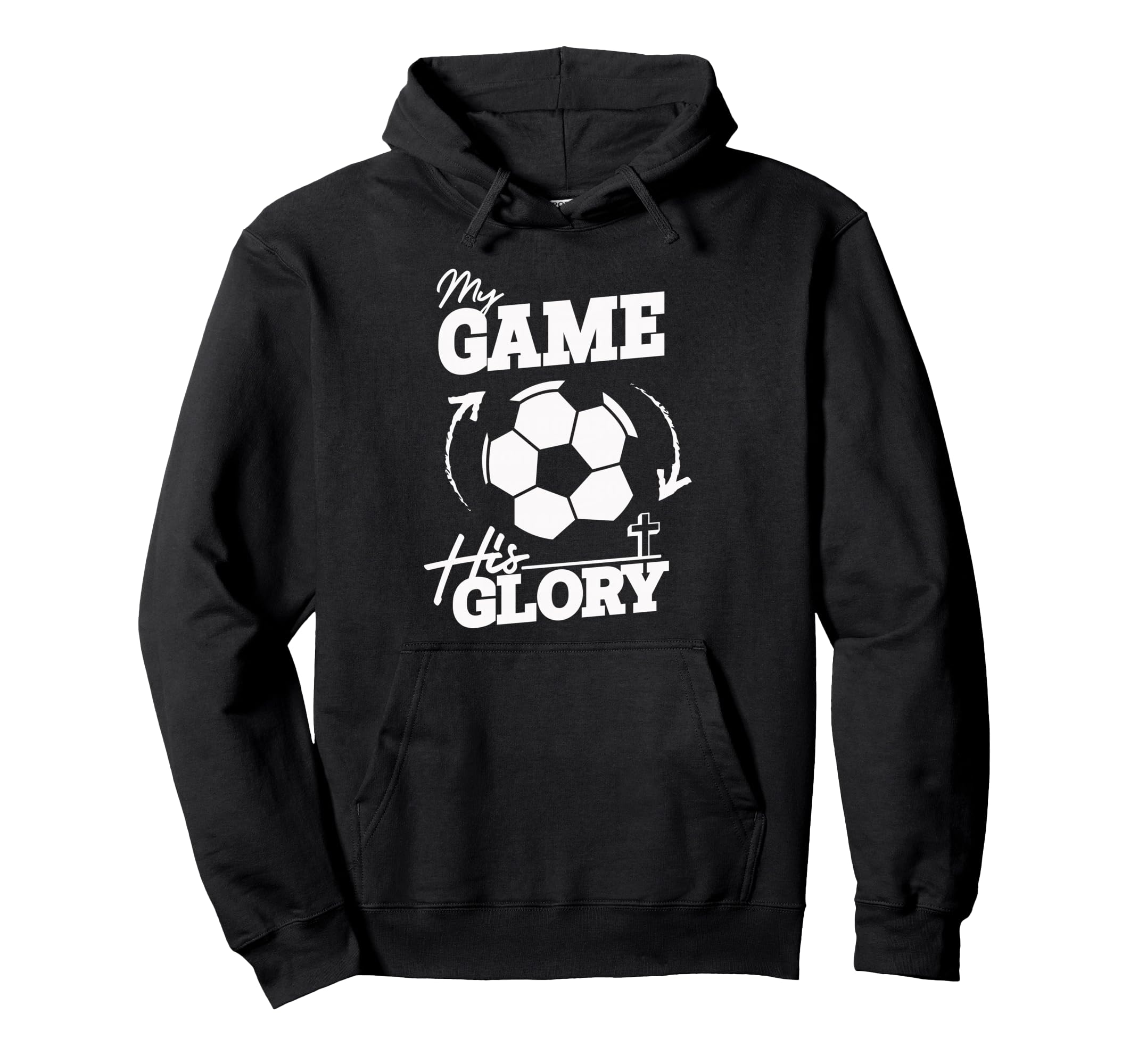 My Game His Glory Teen Christian Soccer Hoodie - Aesthetic Graphic Unisex - T-Shirt, Sweatshirt, Hoodie
