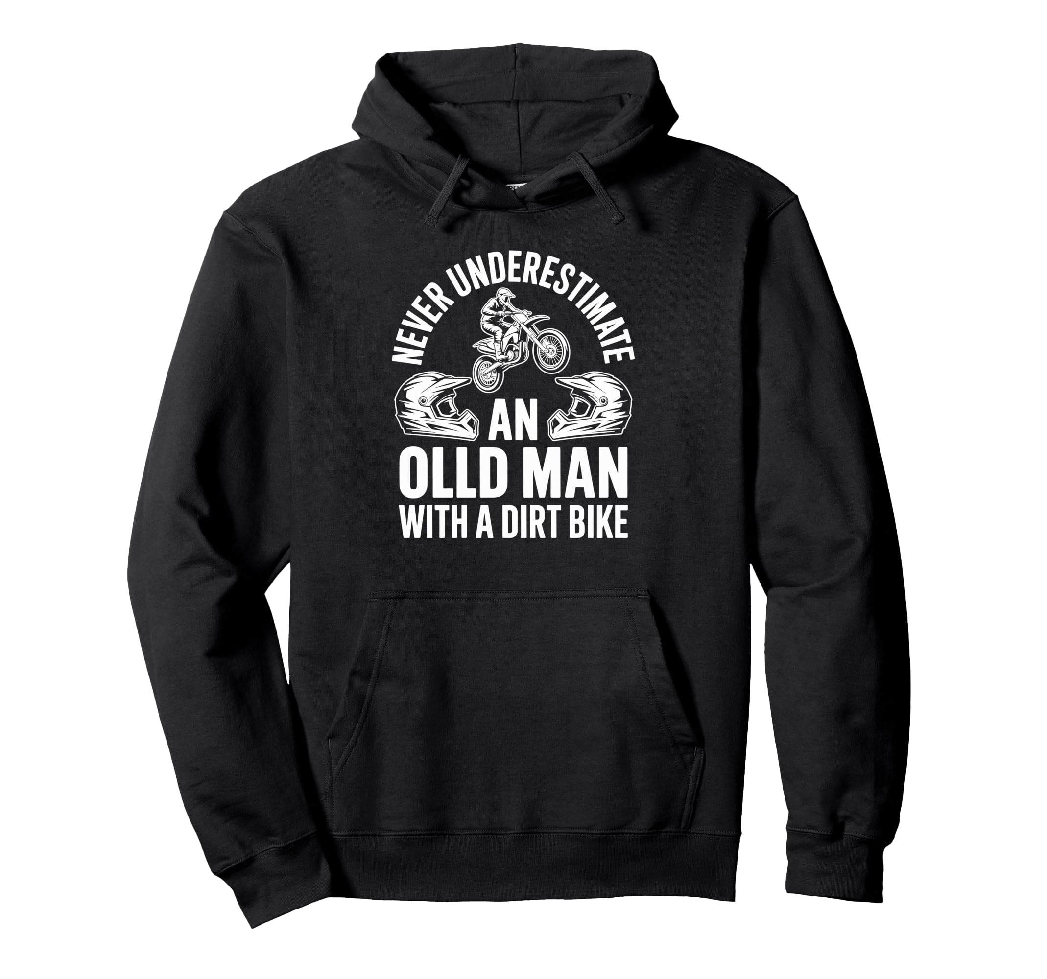 Grandpa Loves Riding His Off Road Motocross Hoodie - Trendy Graphic Unisex - T-Shirt, Sweatshirt, Hoodie