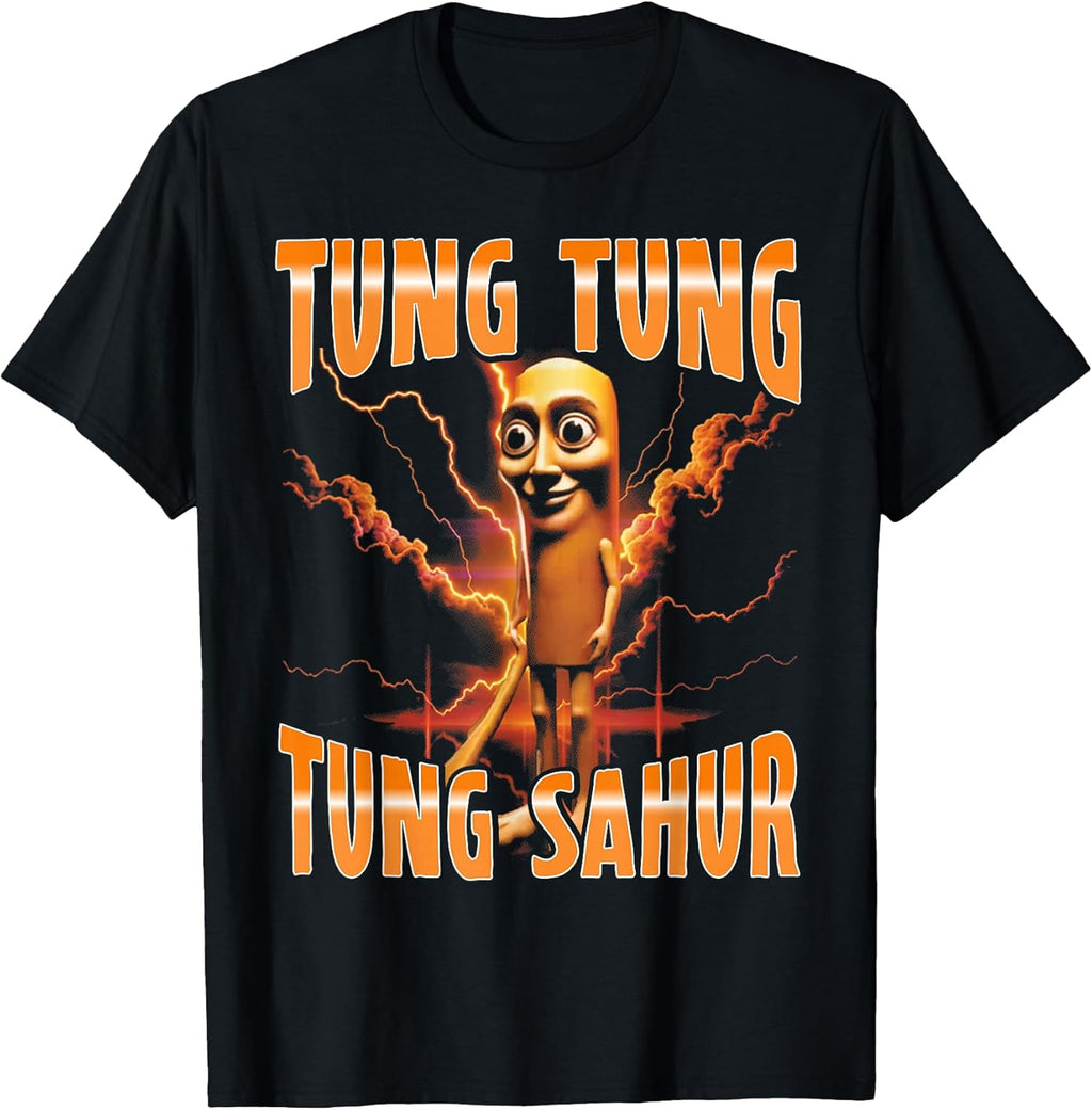 Surreal Italian Brainrot Meme Tung Sahur - Adult & Kids T-Shirts, Sweatshirts & Hoodies apparel design preview 1