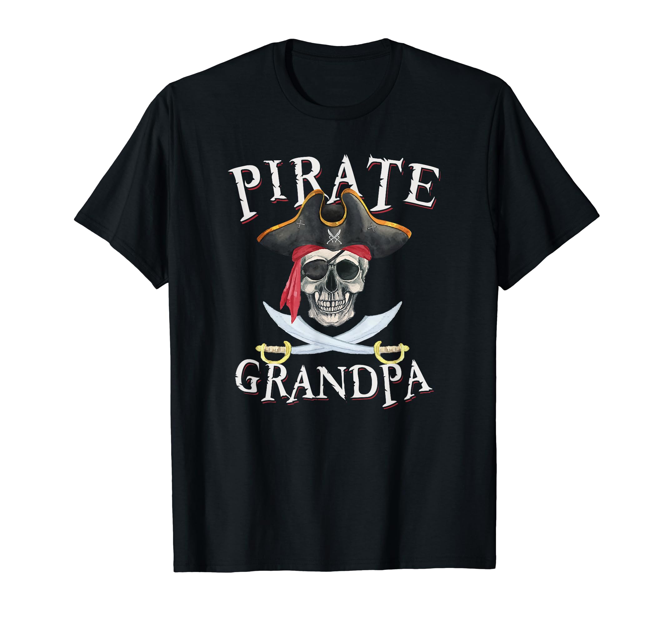 Pirate Grandpa Halloween Skull T-Shirt - Fun Novelty Design for Adults - T-Shirt, Sweatshirt, Hoodie
