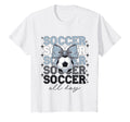 Groovy Soccer Coquette Bow Soccer All T-Shirt - Graphic Print for Adults - T-Shirt, Sweatshirt, Hoodie