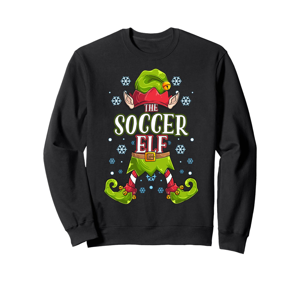 Soccer Elf Matching Family Group Sweatshirt - Custom Art Print for Adults - T-Shirt, Sweatshirt, Hoodie