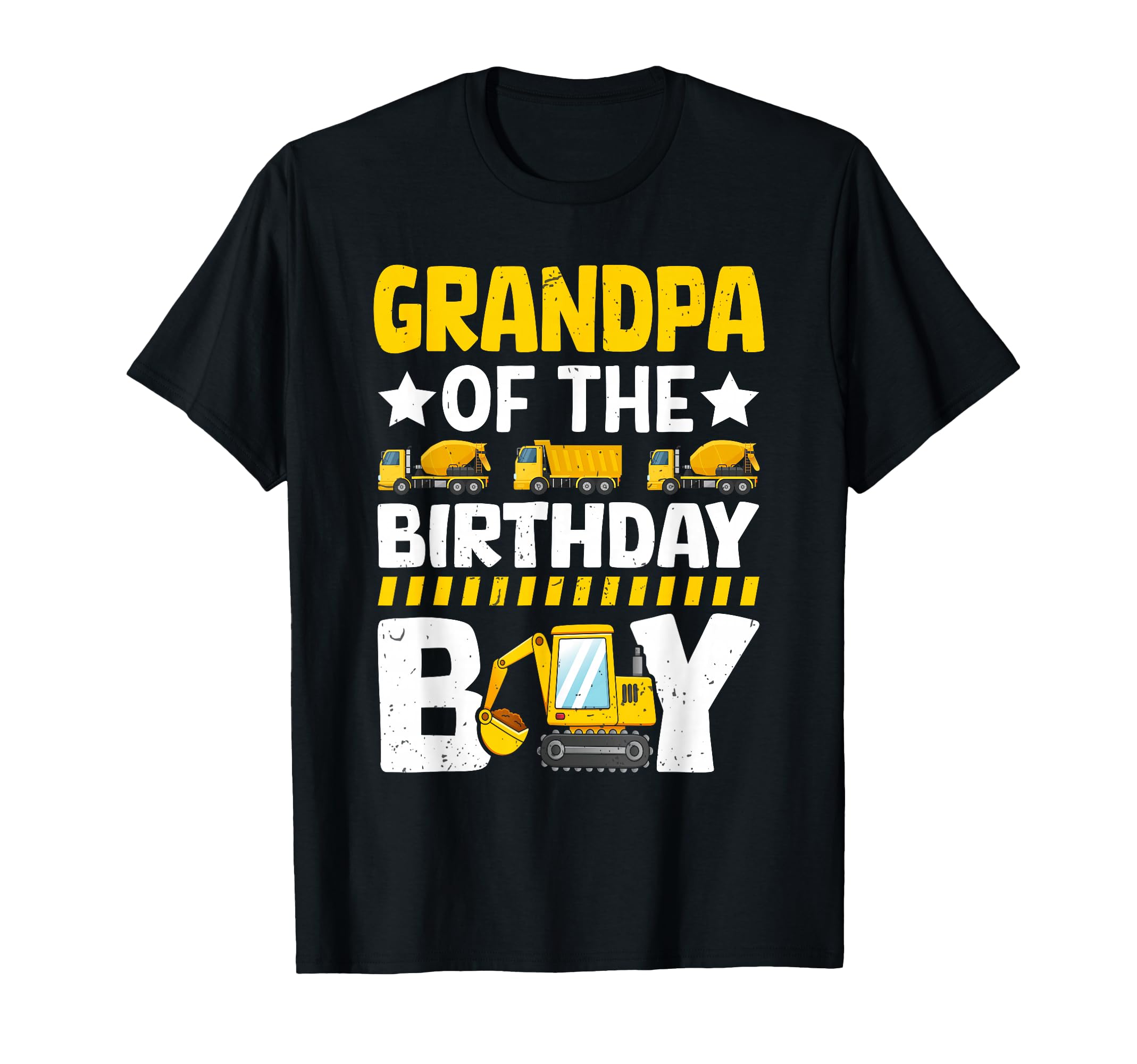 Grandpa Birthday Construction Theme T-Shirt - Minimalist Print Men Women - T-Shirt, Sweatshirt, Hoodie