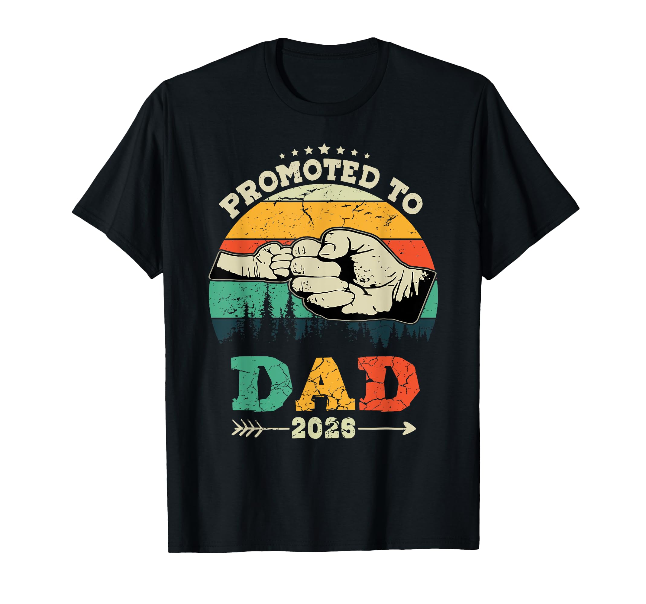 Mens First Time Dad Promoted To Dad T-Shirt - Trendy Graphic for Adults - T-Shirt, Sweatshirt, Hoodie
