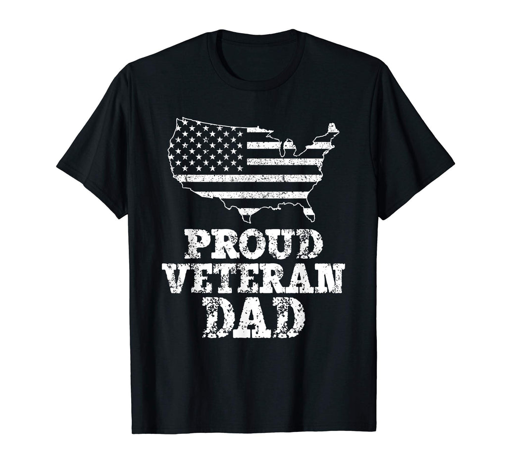 Proud Veteran Dad American Flag T-Shirt - Custom Art Print Unisex - T-Shirt, Sweatshirt, Hoodie