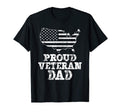 Proud Veteran Dad American Flag T-Shirt - Custom Art Print Unisex - T-Shirt, Sweatshirt, Hoodie