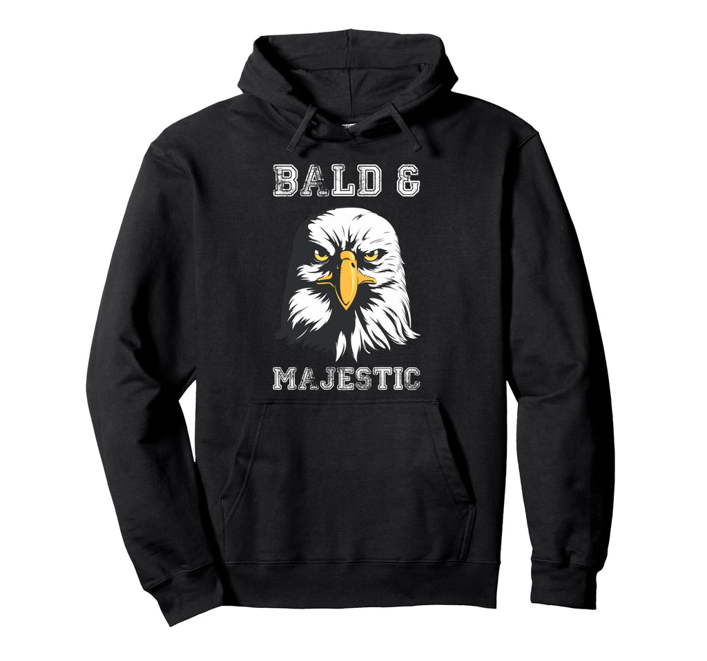 Bald Majestic Bald Guy Dad Funny Hoodie - Fun Novelty Design Men Women - T-Shirt, Sweatshirt, Hoodie