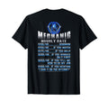 Mechanic Hourly Rate Skull Back T-Shirt - Unique Graphic for Adults - T-Shirt, Sweatshirt, Hoodie