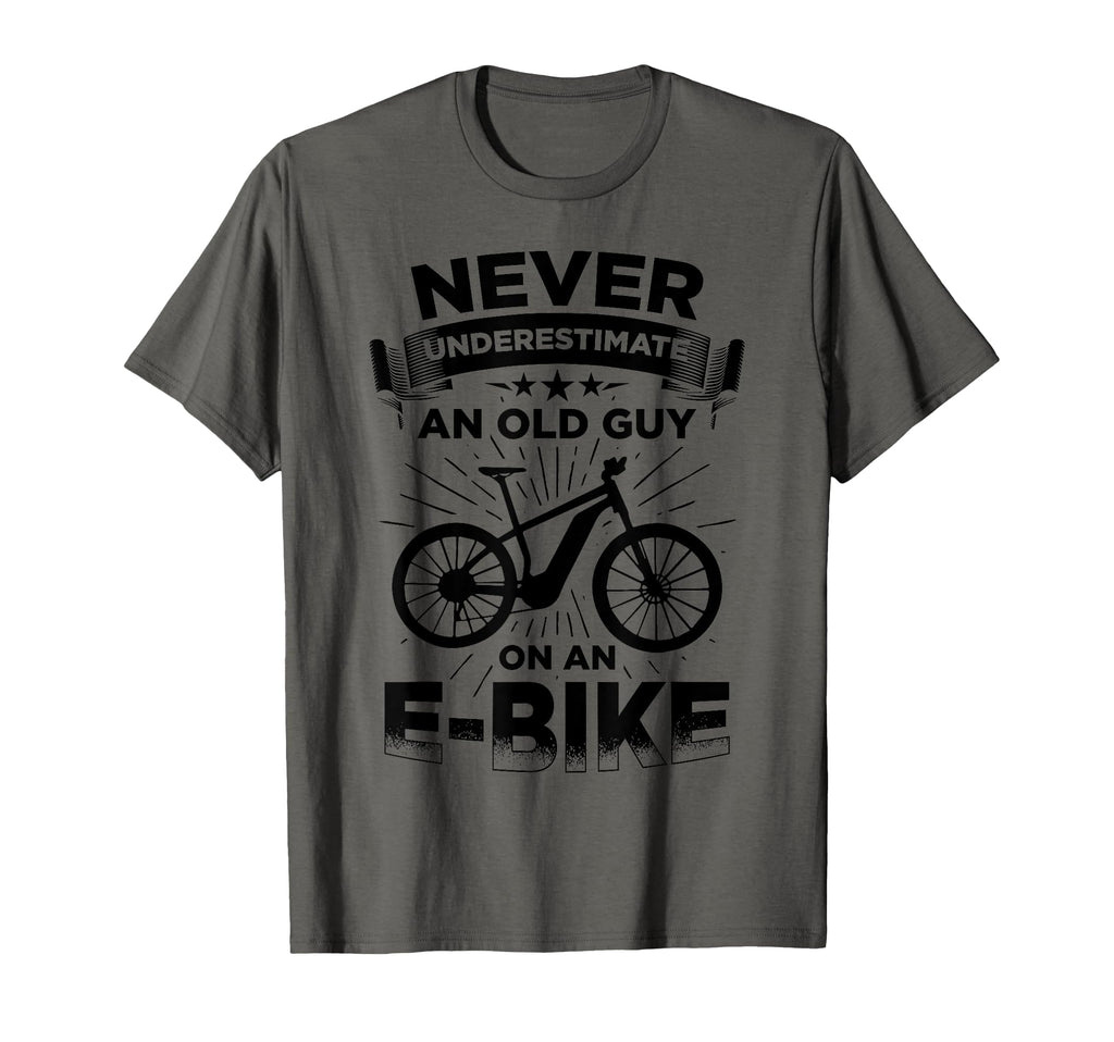 E Bike Grandpa Cyclist Electric T-Shirt - Casual Everyday Wear for Adults - T-Shirt, Sweatshirt, Hoodie