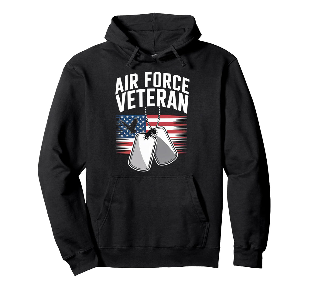 Air Force Veteran Us American Flag Hoodie - Fun Novelty Design Men Women - T-Shirt, Sweatshirt, Hoodie