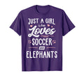 Just Who Loves Soccer And Elephants Gift T-Shirt - Custom Art Print Unisex - T-Shirt, Sweatshirt, Hoodie