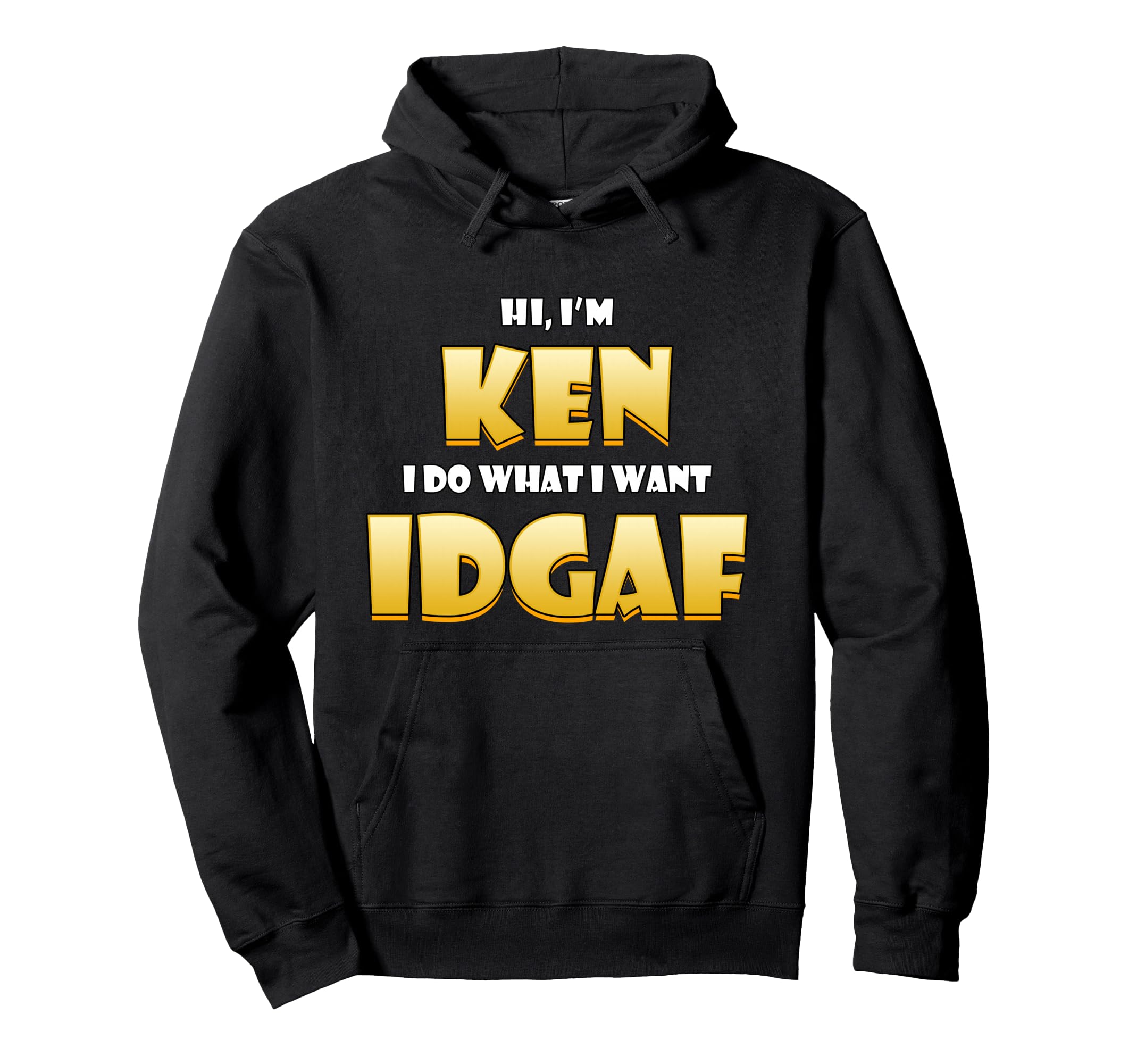 Ken Costume Idgaf Meme Personalized Hoodie - Minimalist Print for Adults - T-Shirt, Sweatshirt, Hoodie