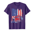 Trucker American Flag Truck Driver 18 T-Shirt - Unique Graphic Unisex - T-Shirt, Sweatshirt, Hoodie