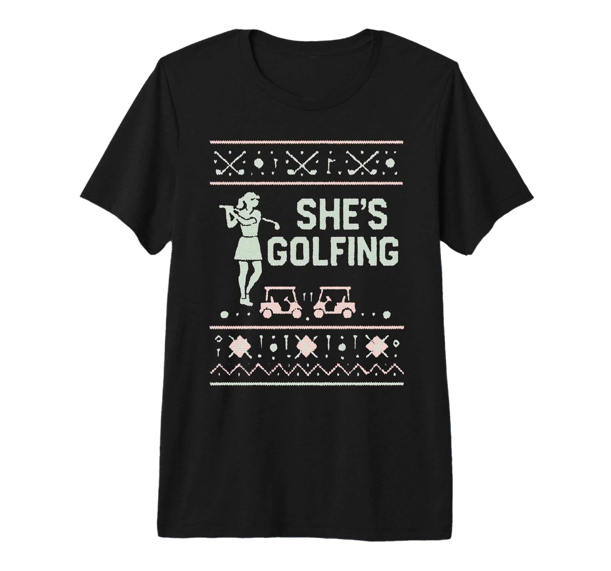 Shes Golfing Golfing Husband Golf T-Shirt - Fun Novelty Design for Adults - T-Shirt, Sweatshirt, Hoodie