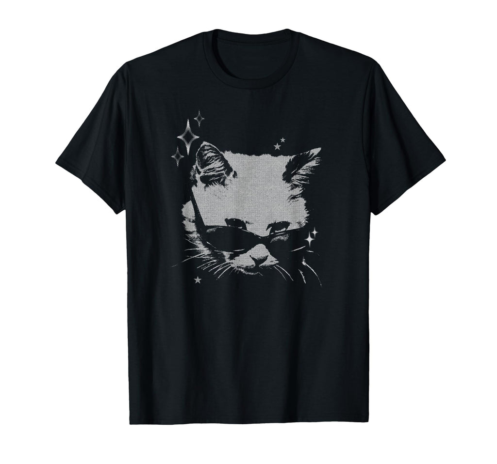 Y2K Cat Sunglasses Silly 90S 2000S Grunge T-Shirt - Streetwear Style Unisex - T-Shirt, Sweatshirt, Hoodie