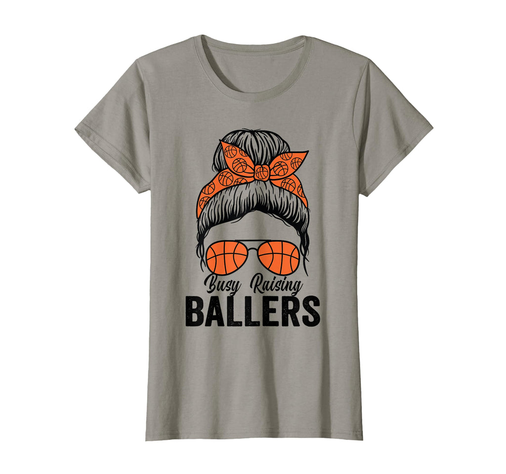 Busy Raising Ballers Basketball Messy Bun T-Shirt - Graphic Print Unisex - T-Shirt, Sweatshirt, Hoodie