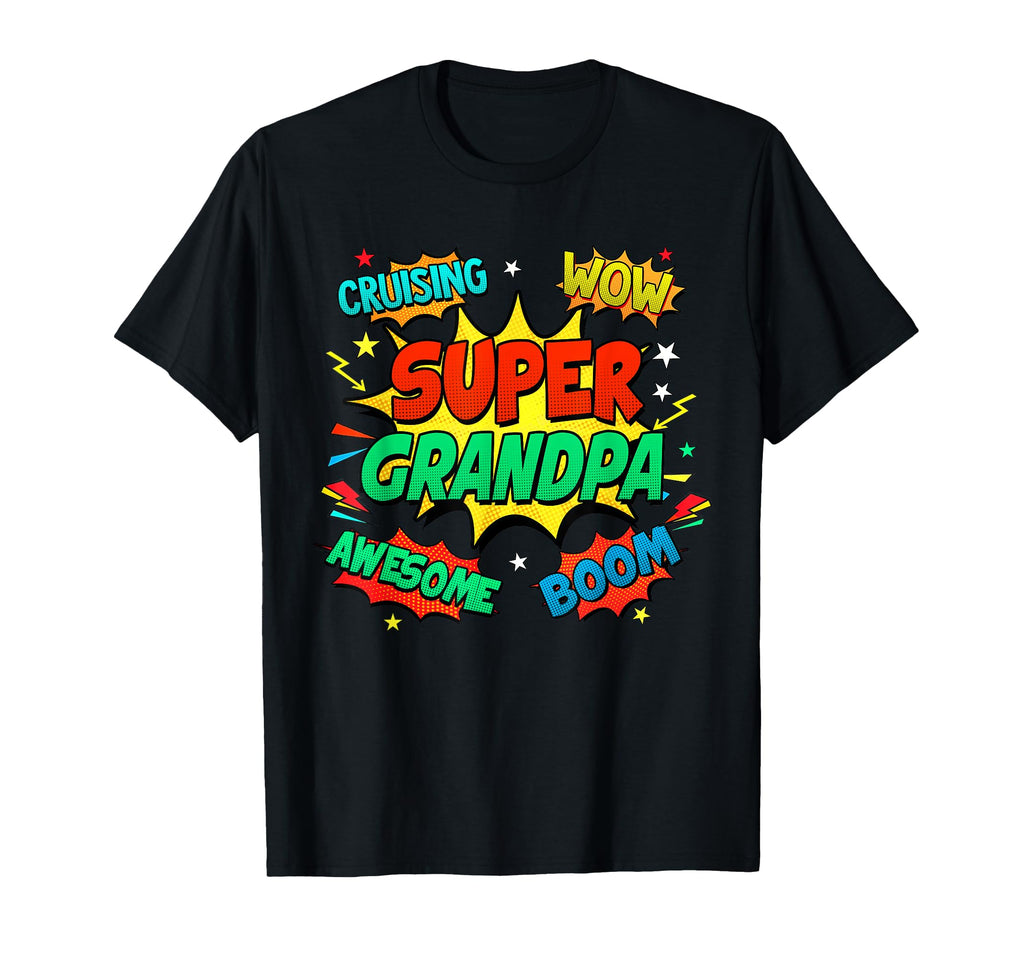 Superhero Grandpa Costume Comic Book T-Shirt - Custom Art Print Unisex - T-Shirt, Sweatshirt, Hoodie