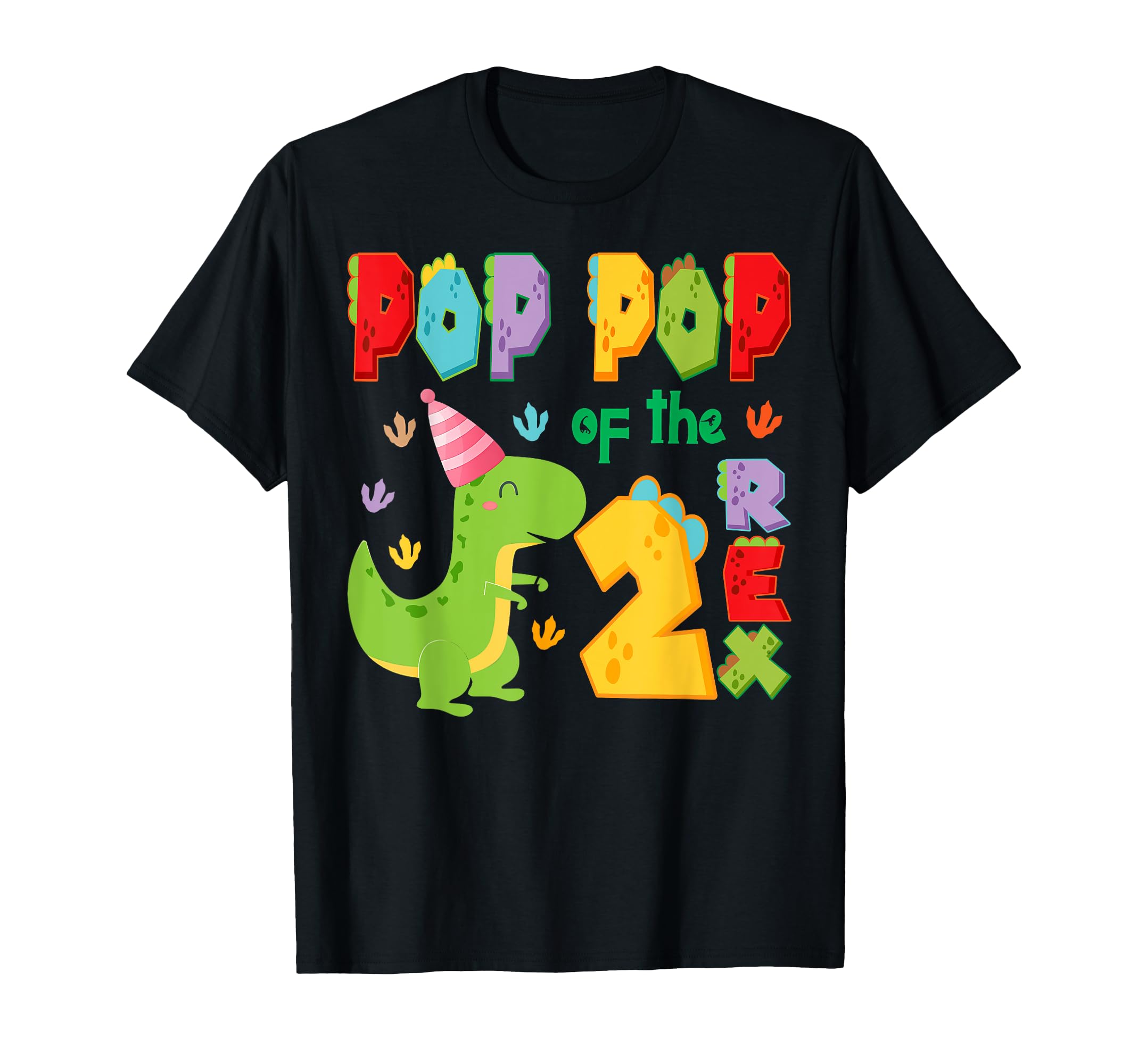 Pop Pop Two Rex 2Nd Birthday Dinosaur T T-Shirt - Aesthetic Graphic Unisex - T-Shirt, Sweatshirt, Hoodie