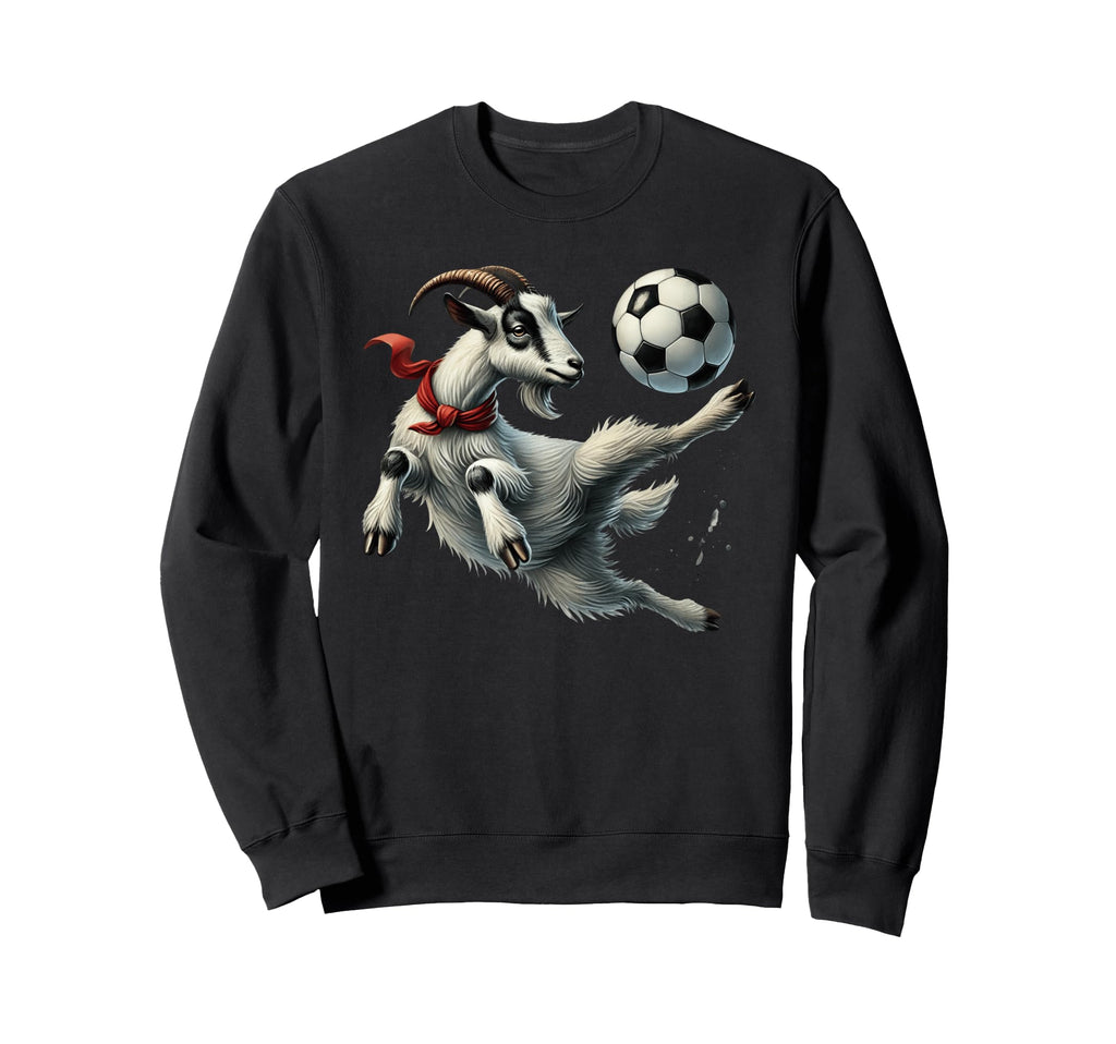 Goat Kicking Soccer Ball Football Sweatshirt - Casual Everyday Wear Unisex - T-Shirt, Sweatshirt, Hoodie