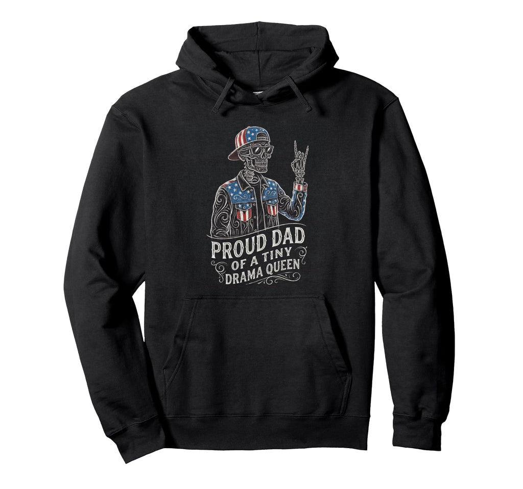 Skeleton Dad Daughter Matching Funny Dad Hoodie - Trendy Graphic Men Women - T-Shirt, Sweatshirt, Hoodie