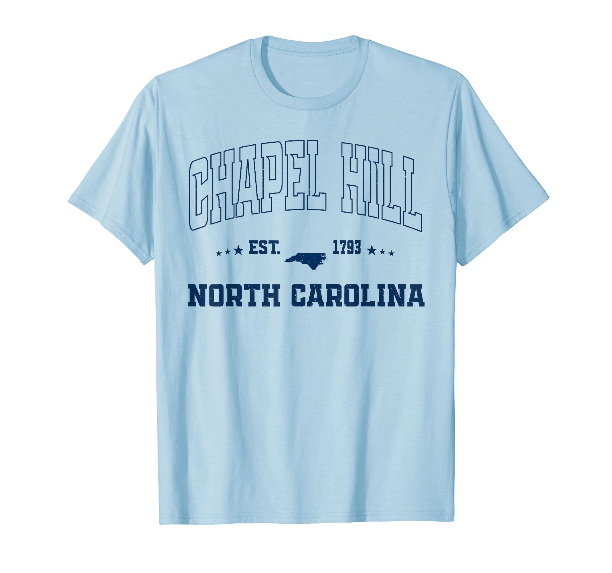 Chapel Hill North Carolina Nc Navy T-Shirt - Aesthetic Graphic for Adults - T-Shirt, Sweatshirt, Hoodie