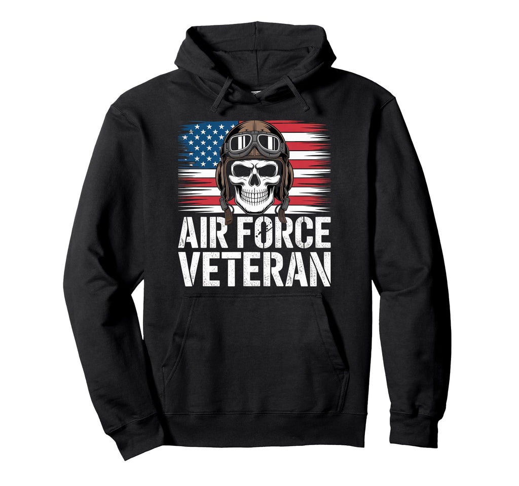 Air Force Veteran Us American Flag Dad Hoodie - Unique Graphic Unisex - T-Shirt, Sweatshirt, Hoodie