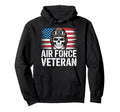 Air Force Veteran Us American Flag Dad Hoodie - Unique Graphic Unisex - T-Shirt, Sweatshirt, Hoodie