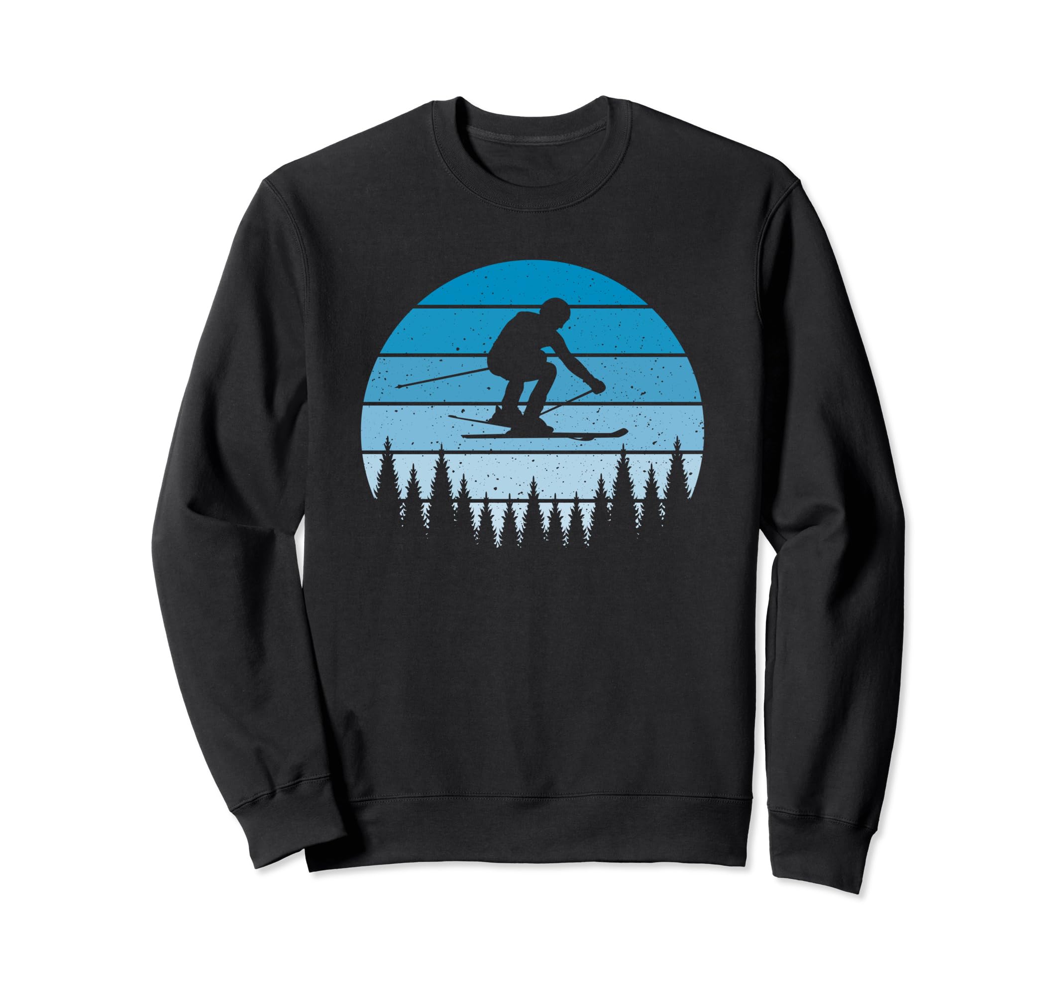 Ski Sunset Skier Skiing Dad Ski Sweatshirt - Custom Art Print Men Women - T-Shirt, Sweatshirt, Hoodie