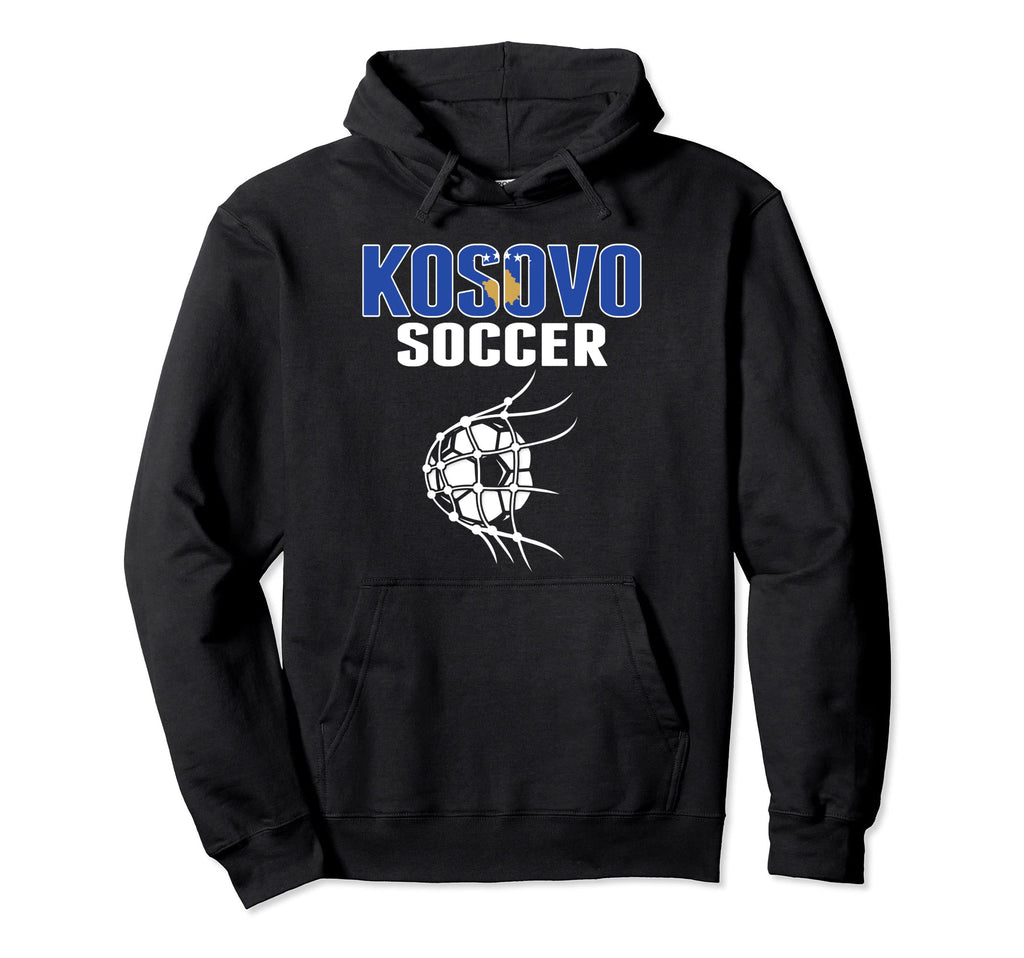 Kosovo Soccer Ball Net Goal Kosovan Hoodie - Unique Graphic for Adults - T-Shirt, Sweatshirt, Hoodie
