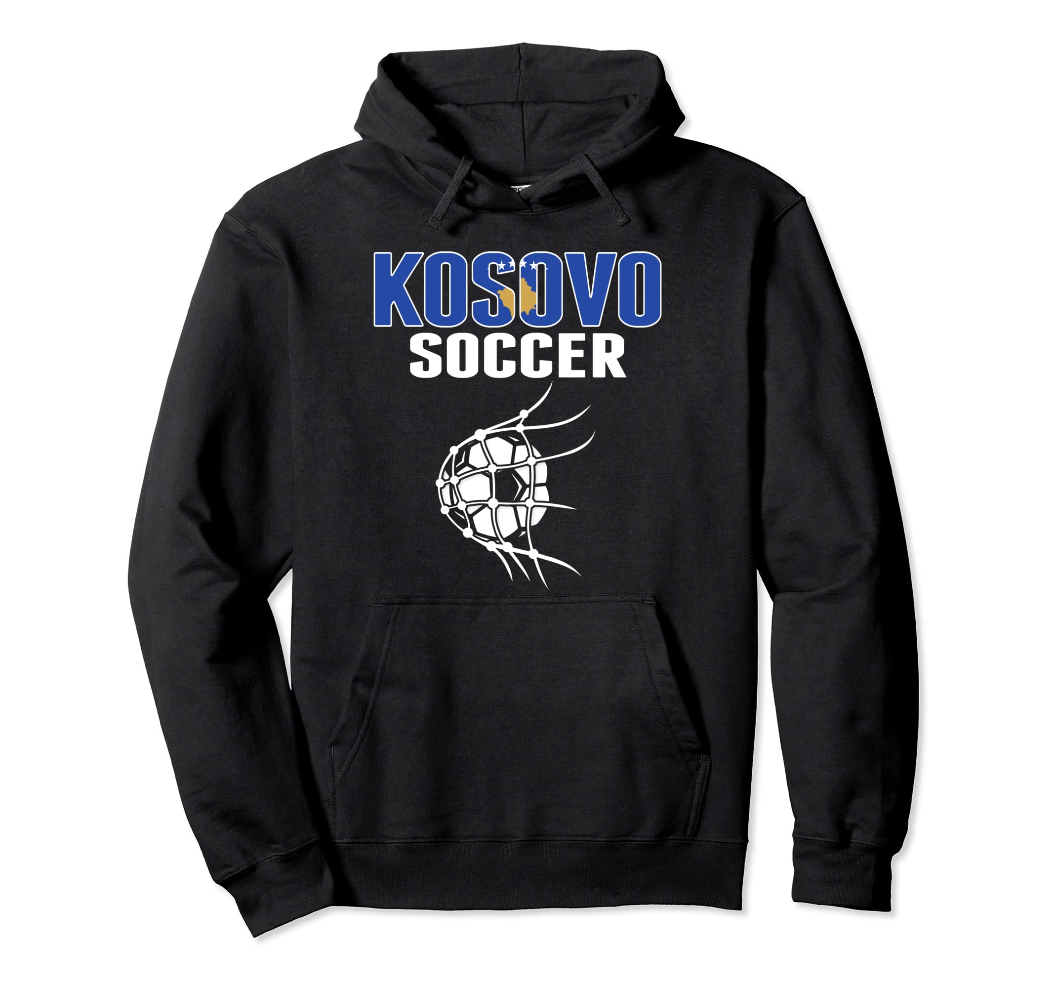 Kosovo Soccer Ball Net Goal Kosovan Hoodie - Unique Graphic for Adults - T-Shirt, Sweatshirt, Hoodie