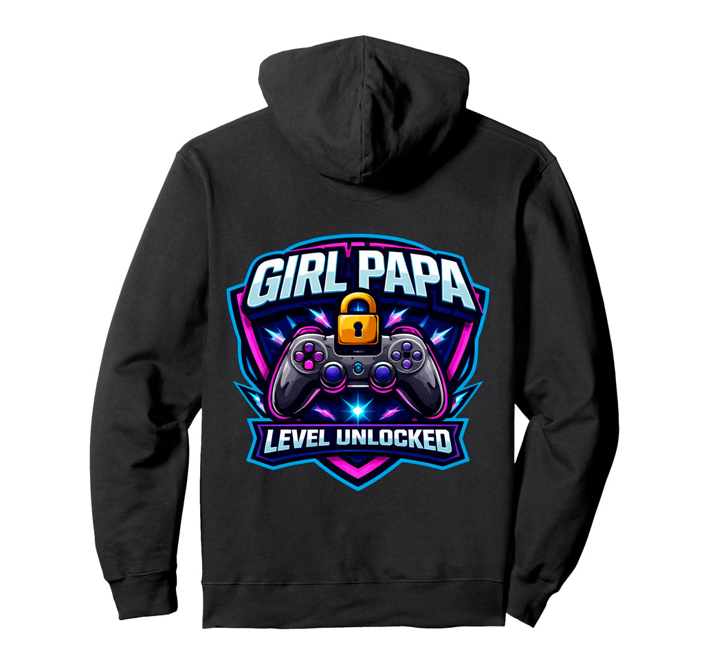 Papa Level Unlocked New Father Dad Hoodie - Graphic Print Men Women - T-Shirt, Sweatshirt, Hoodie