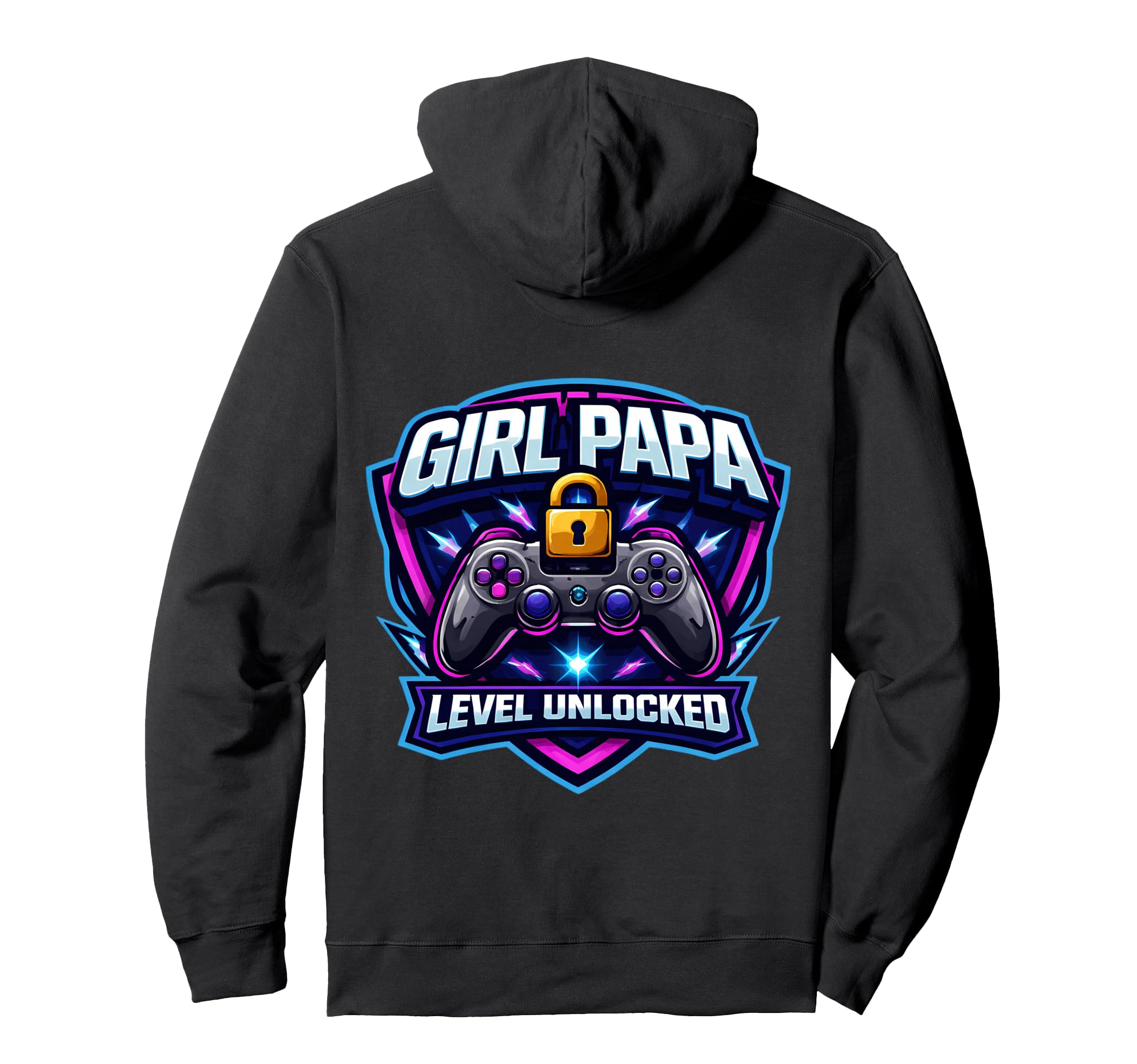 Papa Level Unlocked New Father Dad Hoodie - Graphic Print Men Women - T-Shirt, Sweatshirt, Hoodie