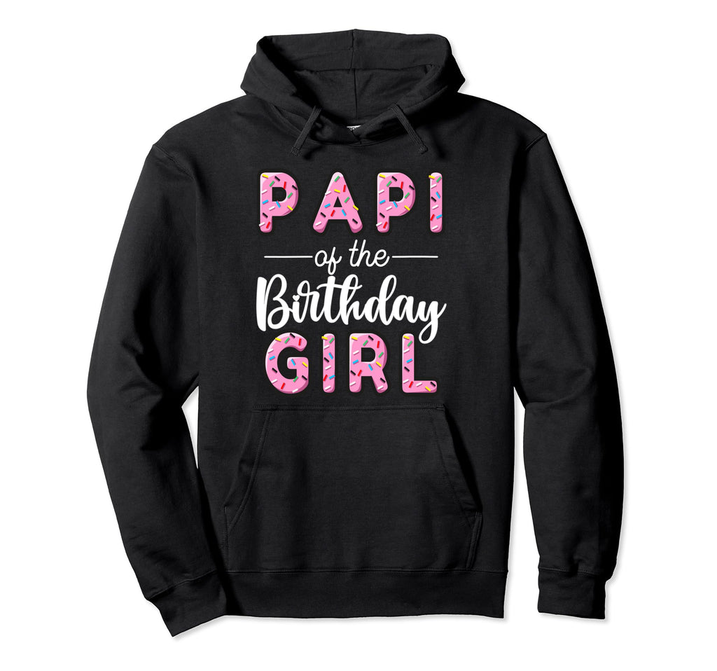 Papi Birthday Donut Dad First Bday Hoodie - Minimalist Print Men Women - T-Shirt, Sweatshirt, Hoodie