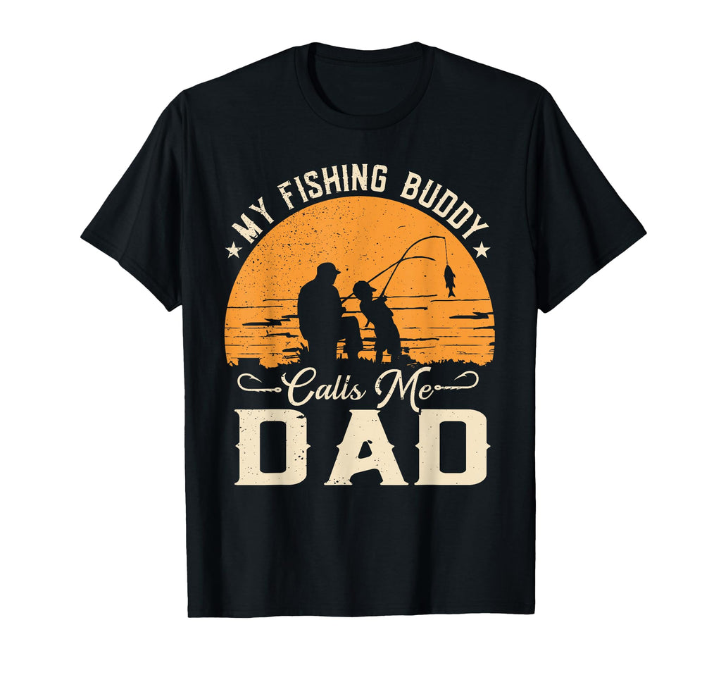 Fishing Buddies Dad And Son Fathers T-Shirt - Minimalist Print for Adults - T-Shirt, Sweatshirt, Hoodie