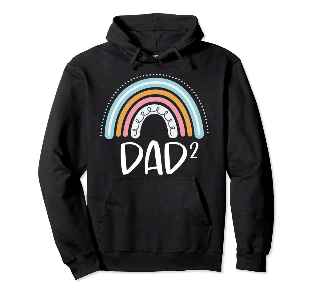 Dad2 Gifts Twin Dad Funny Daddy Two Hoodie - Aesthetic Graphic Unisex - T-Shirt, Sweatshirt, Hoodie