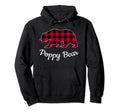 Poppy Bear Pajama Red Buffalo Plaid Hoodie - Aesthetic Graphic for Adults - T-Shirt, Sweatshirt, Hoodie