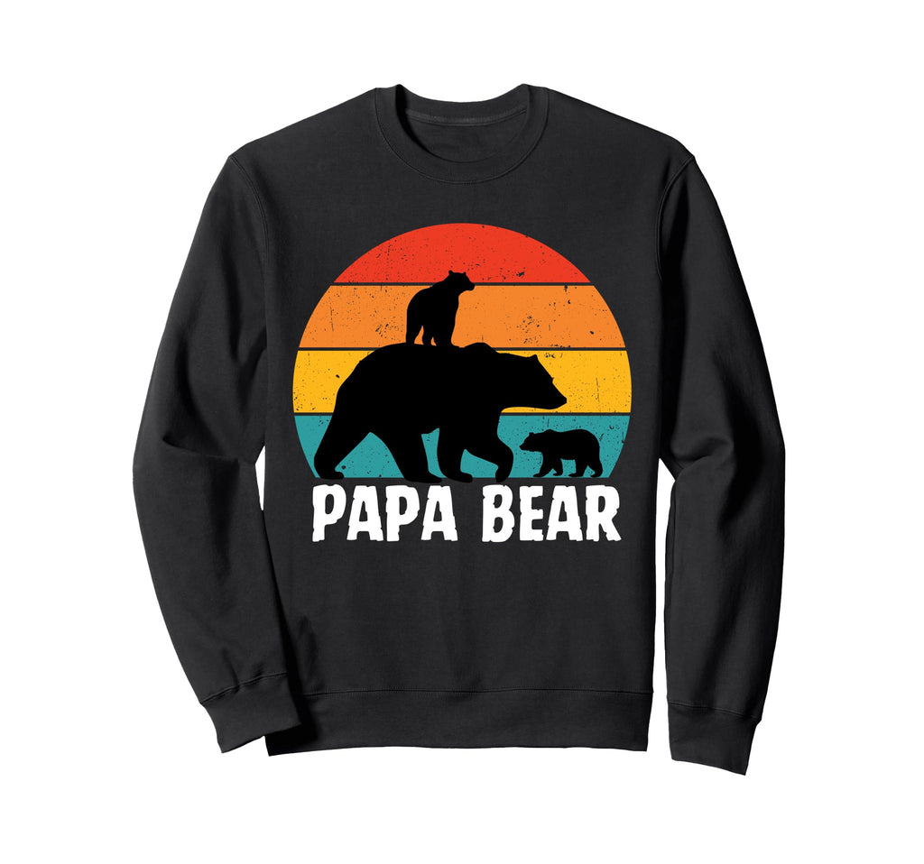Papa Bear Face Sunglasses Papa Sweatshirt - Novelty Apparel for Adults - T-Shirt, Sweatshirt, Hoodie