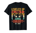 Leveled Up To Daddy 2024 Pregnancy T-Shirt - Trendy Graphic Unisex - T-Shirt, Sweatshirt, Hoodie