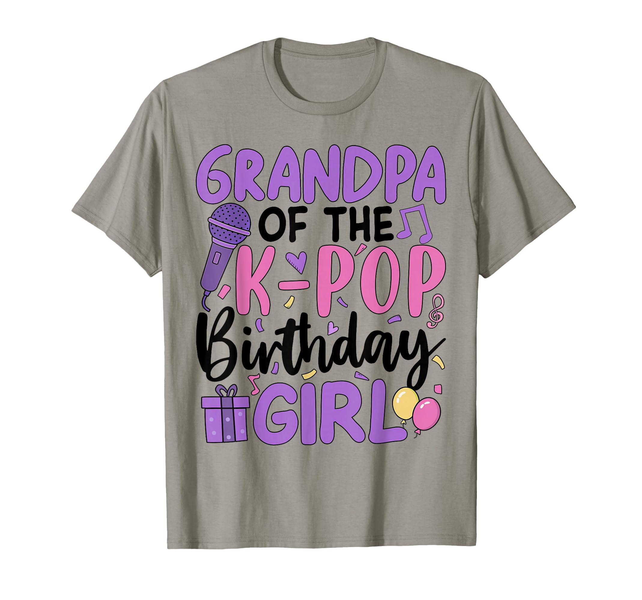 Grandpa K Pop Birthday Korean Music T-Shirt - Aesthetic Graphic for Adults - T-Shirt, Sweatshirt, Hoodie