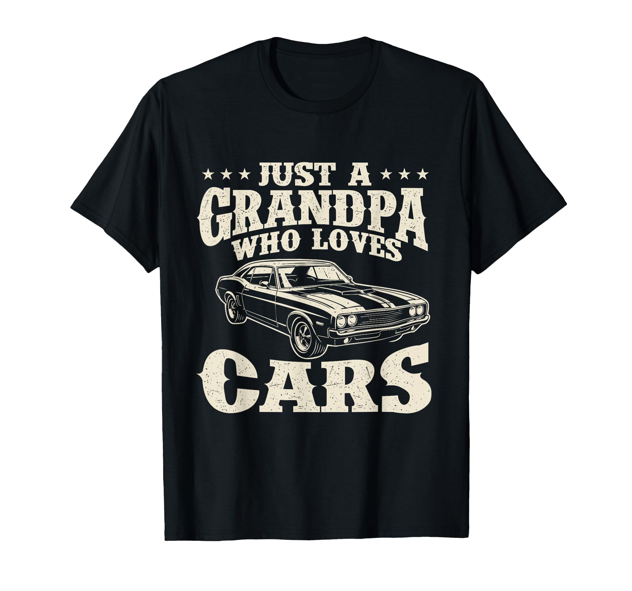 Just Grandpa Who Loves Cars T-Shirt - Trendy Graphic for Adults - T-Shirt, Sweatshirt, Hoodie