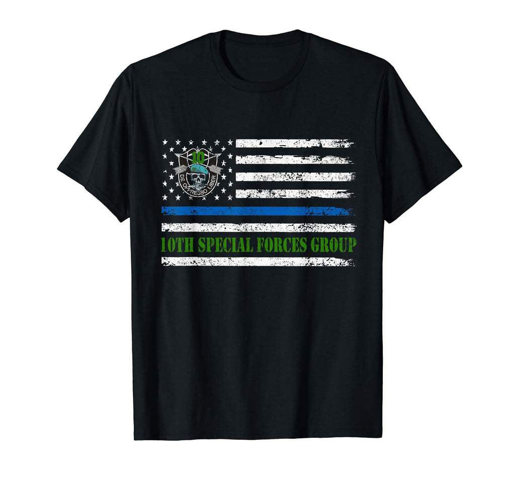10Th Special Forces Group Flag T-Shirt - Minimalist Print Men Women - T-Shirt, Sweatshirt, Hoodie