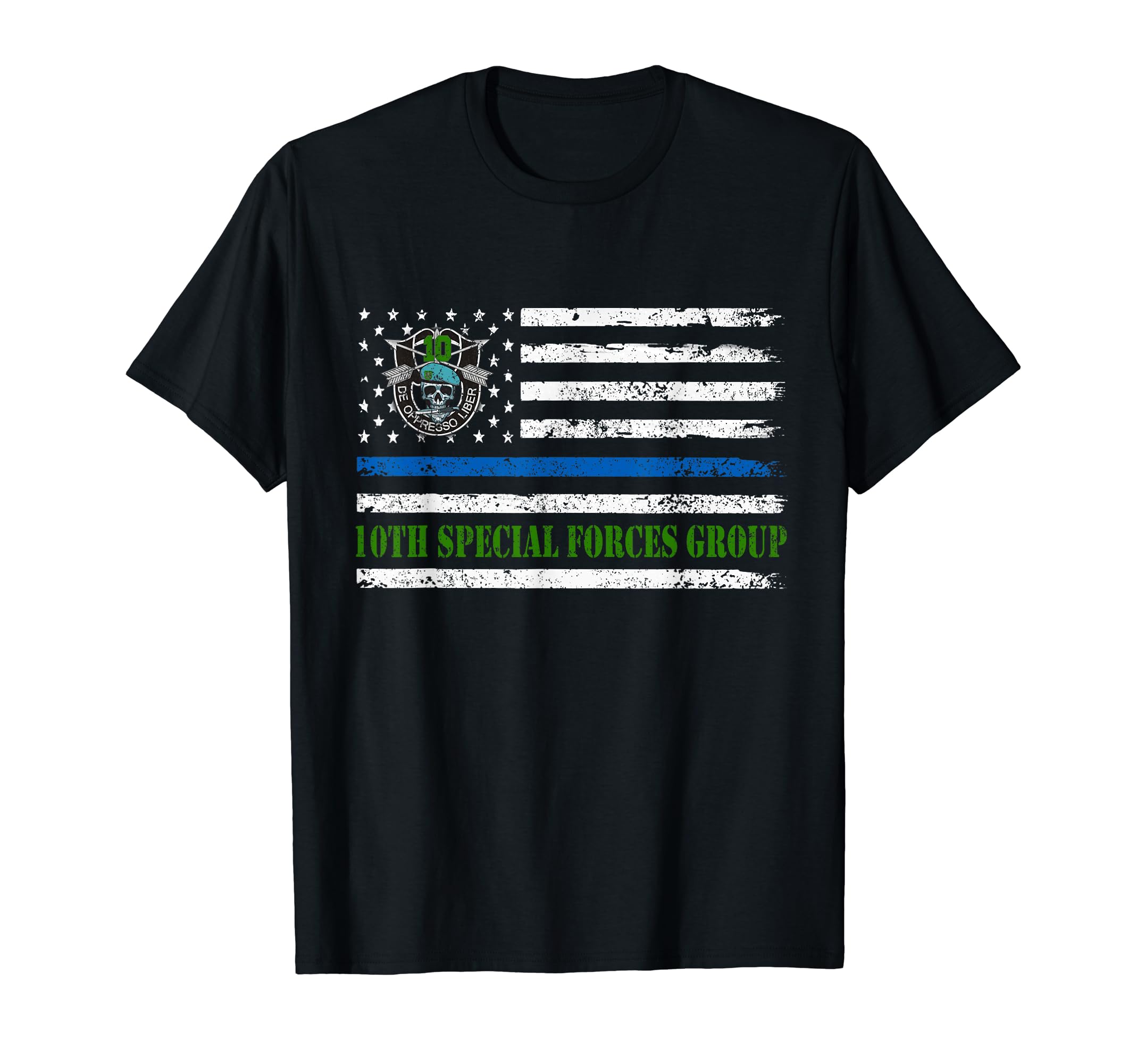 10Th Special Forces Group Flag T-Shirt - Minimalist Print Men Women - T-Shirt, Sweatshirt, Hoodie