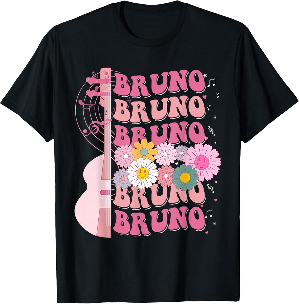 Girl Retro Bruno First Name Personalized Groovy 80's - Adult & Kids T-Shirts, Sweatshirts & Hoodies apparel design preview 1
