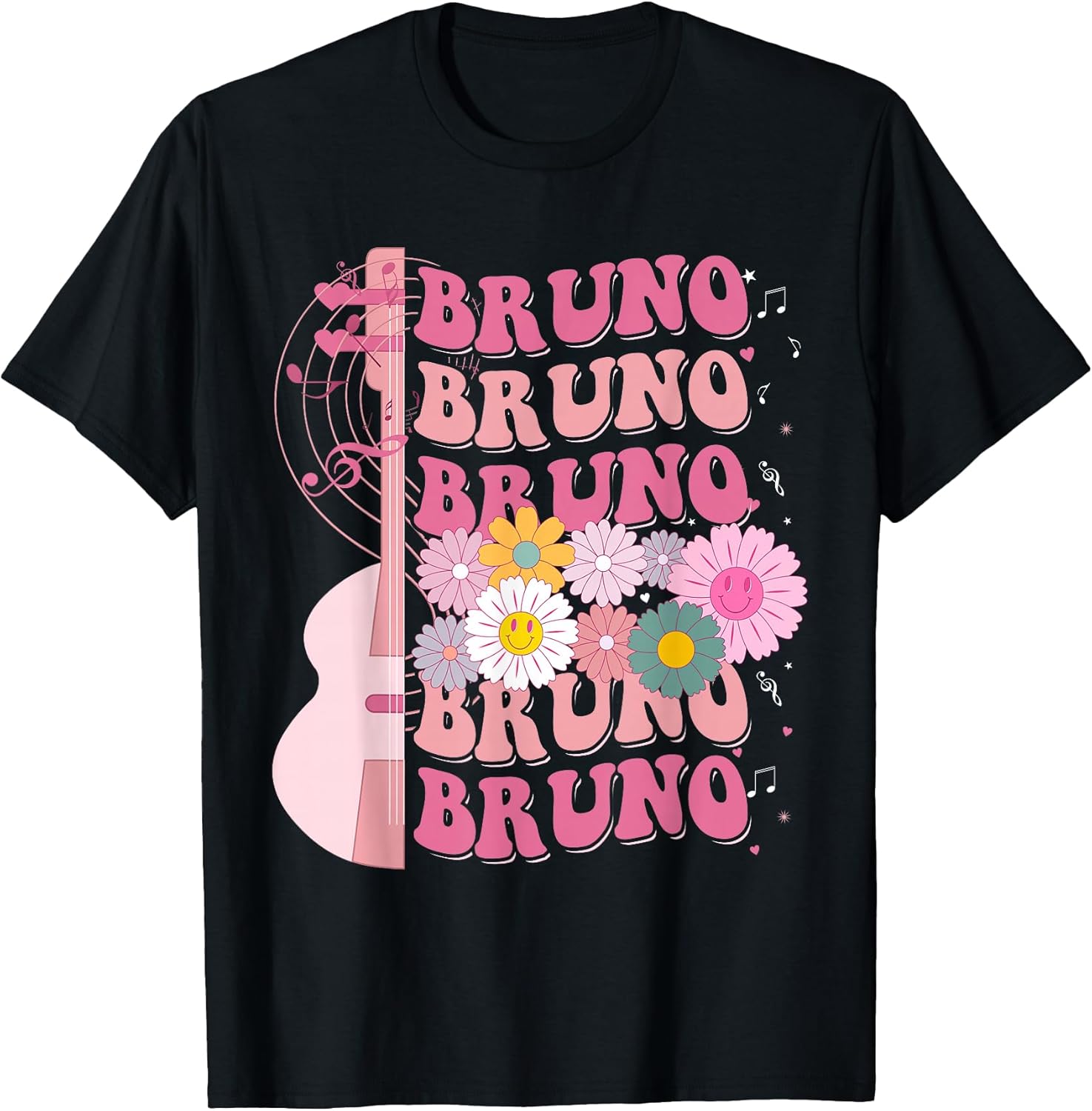 Girl Retro Bruno First Name Personalized Groovy 80's - Adult & Kids T-Shirts, Sweatshirts & Hoodies apparel design preview 1