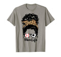 Mom Life Messy Bun Curly Hair T-Shirt - Casual Everyday Wear Unisex - T-Shirt, Sweatshirt, Hoodie