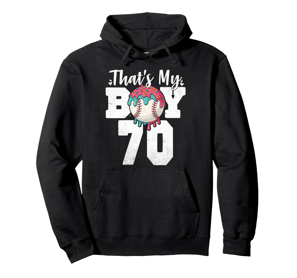 Thats My Baseball 70 Number Mom Dad 70 Hoodie - Minimalist Print Men Women - T-Shirt, Sweatshirt, Hoodie