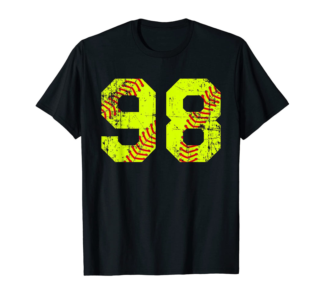 Softball 98 Jersey Number T-Shirt - Unique Graphic Unisex - T-Shirt, Sweatshirt, Hoodie